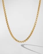 Image 1 of 5: David Yurman Men's Box Chain Necklace in 18K Gold, 2.7m, 26"L