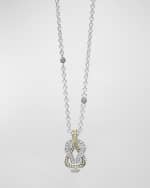 Image 1 of 4: LAGOS Newport 18K Gold Diamond Rope Pendant Necklace
