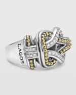 Image 3 of 5: LAGOS Large Newport Diamond Knot Ring, Size 7