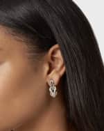 Image 2 of 4: LAGOS Newport Elongated 18K Gold Diamond Rope Earrings