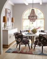 Image 4 of 5: Neiman Marcus 12-Piece Pink Brushstroke Dinnerware Set