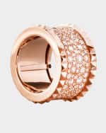 Image 2 of 2: Roberto Coin ROCK & DIAMONDS 18K Rose Gold Ring with Diamonds, Size 6.5