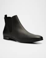 Image 5 of 6: Prada Saffiano Leather Chelsea Boots