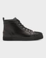 Image 1 of 6: Christian Louboutin Men's Lou Spikes High-Top Sneakers
