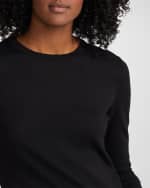 Image 5 of 5: Ralph Lauren Collection Long-Sleeve Cashmere Crewneck Sweater, Black