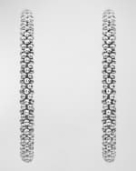 Image 3 of 5: LAGOS Thin Caviar Hoop Earrings, 1"