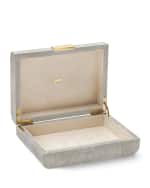 Image 2 of 3: AERIN Small Mod Faux Shagreen Jewelry Box