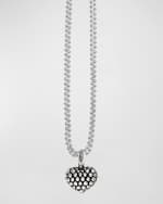 Image 4 of 5: LAGOS Caviar Beaded Heart Pendant Necklace, 35"L