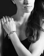 Image 2 of 5: LAGOS Silver Small Caviar & Fluted Link Bracelet, 15mm