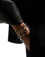 Image 5 of 5: LAGOS Silver Small Caviar & Fluted Link Bracelet, 15mm