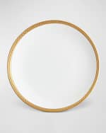 Image 1 of 2: L'Objet Soie Tressee 24K Gold-Plated Dinner Plate