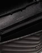 Image 5 of 6: Saint Laurent YSL Monogram Large Wallet on Chain in Grained Leather