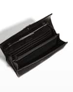 Image 6 of 6: Saint Laurent YSL Monogram Large Wallet on Chain in Grained Leather