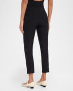 Image 4 of 5: Veronica Beard Zip-Back Scuba Leggings