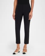 Image 3 of 5: Veronica Beard Zip-Back Scuba Leggings