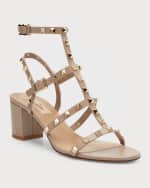 Image 5 of 6: Valentino Garavani Rockstud Leather 60mm City Sandals