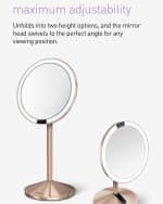 Image 3 of 4: simplehuman 5" Sensor Mirror with Travel Case, Rose Gold