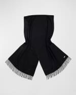 Image 4 of 5: Loro Piana Cashmere Sciarpa Grande Fringe-Trim Scarf