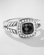 Image 1 of 5: David Yurman Petite Albion Ring with Gemstone and Diamonds in Silver, 7mm
