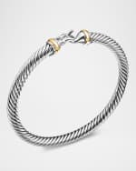 Image 4 of 4: David Yurman Cable Buckle Bracelet in Silver with 18K Gold, 5mm