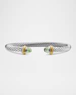 Image 1 of 4: David Yurman Cable Bracelet with Gemstone in Silver with 14K Gold, 5mm