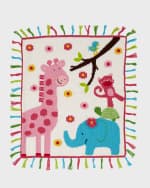 Image 1 of 2: Art Walk Kids' Jungle Mania Tassel Blanket