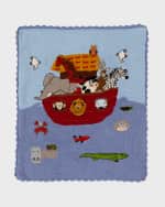 Image 1 of 2: Art Walk Kids' Noah's Ark Scalloped Blanket