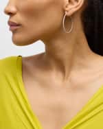 Image 2 of 5: Roberto Coin 18K Perfect Diamond Hoop Earrings
