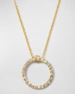 Image 1 of 4: Roberto Coin Tiny Treasure Circle of Life Necklace with Diamonds
