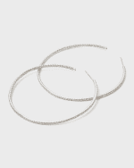 Image 4 of 4: Roberto Coin 55mm Micro Diamond Hoop Earrings, 2ct