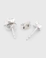 Image 3 of 5: Roberto Coin Mini Diamond Cross Stud Earrings