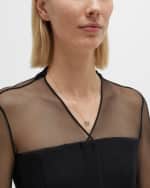 Image 2 of 5: Roberto Coin 18K White Gold Open Butterfly Diamond Necklace