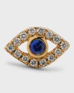 Image 1 of 5: Sydney Evan 14k Diamond Mini Evil Eye Single Stud Earring