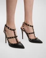 Image 2 of 6: Valentino Garavani Rockstud Leather Caged Pump
