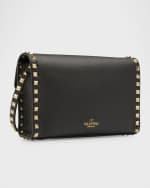 Image 4 of 6: Valentino Garavani Rockstud Medium Shoulder Bag