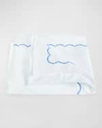 Image 1 of 2: Matouk Full/Queen Scallops Embroidered Duvet Cover