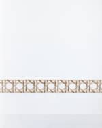 Image 1 of 3: Sferra Full/Queen 3-Piece Cane-Embroidered Duvet Set