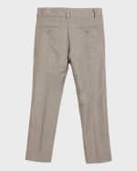Image 2 of 2: Appaman Slim Suit Pants, Light Gray, Size 2-14