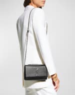 Image 2 of 5: Saint Laurent Kate Small YSL Crossbody Bag in Grained Leather