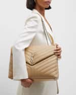 Image 2 of 6: Saint Laurent Loulou Large YSL Shoulder Bag in Quilted Leather