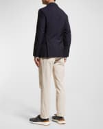 Image 3 of 5: Brunello Cucinelli Men's Super 150s Lightweight Wool and Silk Blazer