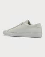 Image 3 of 6: Common Projects Men's Achilles Leather Low-Top Sneakers
