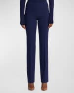 Image 3 of 5: Ralph Lauren Collection Alandra Straight-Leg Wool Pants