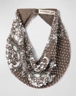 Image 1 of 2: Mignonne Gavigan Le Charlot Beaded Scarf Necklace, Gray