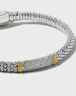 Image 4 of 5: LAGOS Diamond Lux Caviar 6mm Single Station Bracelet