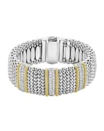 Image 1 of 5: LAGOS Diamond Lux Caviar 23mm Three-Station Bracelet