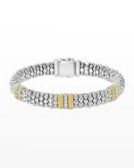 Image 1 of 5: LAGOS Diamond Lux 9mm Three Station Bracelet with Diamonds