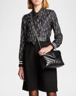 Image 2 of 7: Saint Laurent Loulou Small YSL Shoulder Bag in Quilted Leather