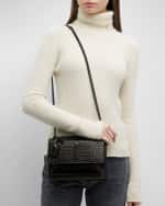 Image 3 of 6: Saint Laurent Sunset Medium YSL Crossbody Bag in Croc-Emboassed Leather