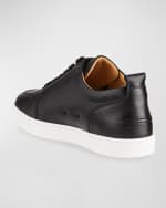 Image 3 of 5: Christian Louboutin Men's Rantulow Leather Low-Top Sneakers
